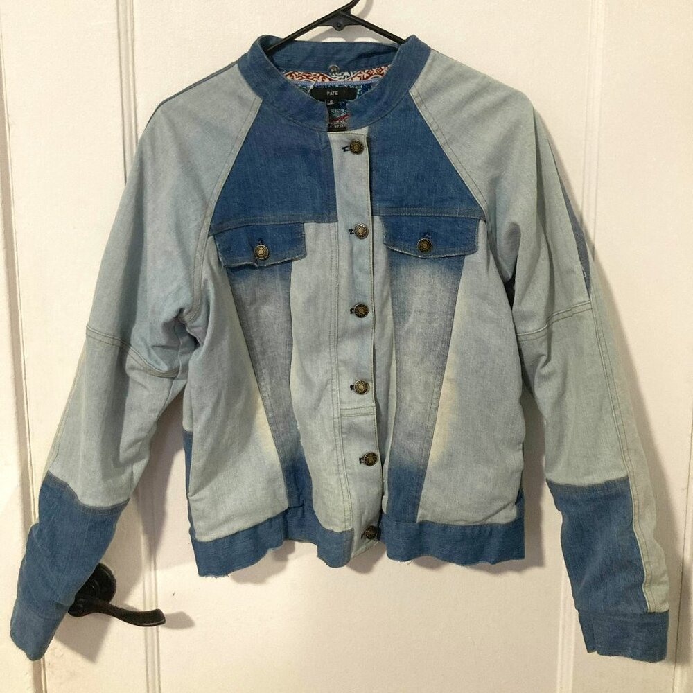 Colorblock Denim Jacket